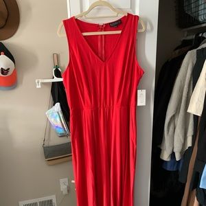 Eloquii Red Wide Leg Jumpsuit NWT